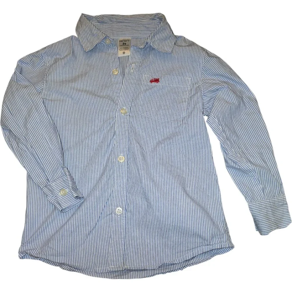 Boys Bundle - Two Striped Button Down Shirts sz 3T